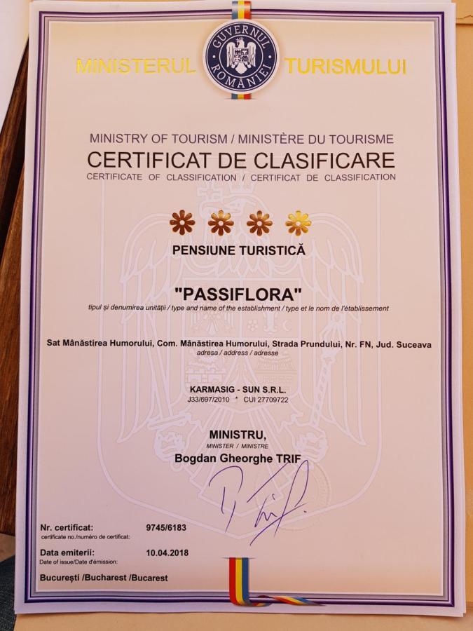 Pensiunea Passiflora Mînăstirea Humorului Esterno foto